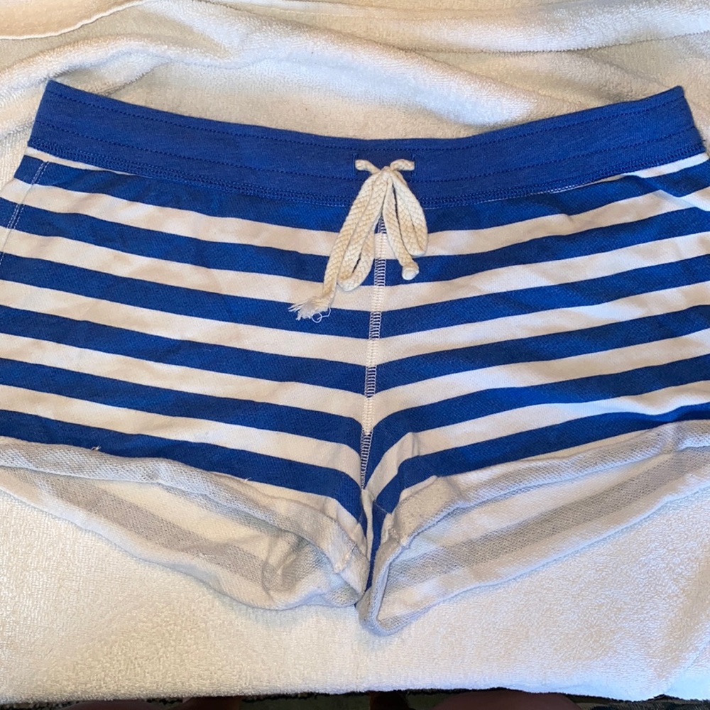White & Blue striped Hollister shorts